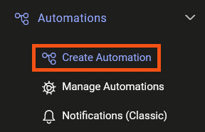 Create Automations Button